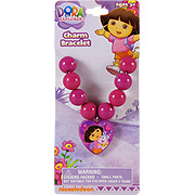 Dora The Explorer Bracelet Purple Beads & Heart - 