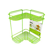 Color Storage 2Step Corner Rack Green Pattern Large - 