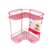 Color Storage 2Step Corner Rack Pink Pattern Large - 