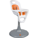 Flair Pedestal Highchair White Seat + Orange Pad - 