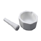 3 1/2'' White Porcelain Mortar & Pestle - 