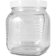 Square Clear Wide Mouth Jar with Lid -